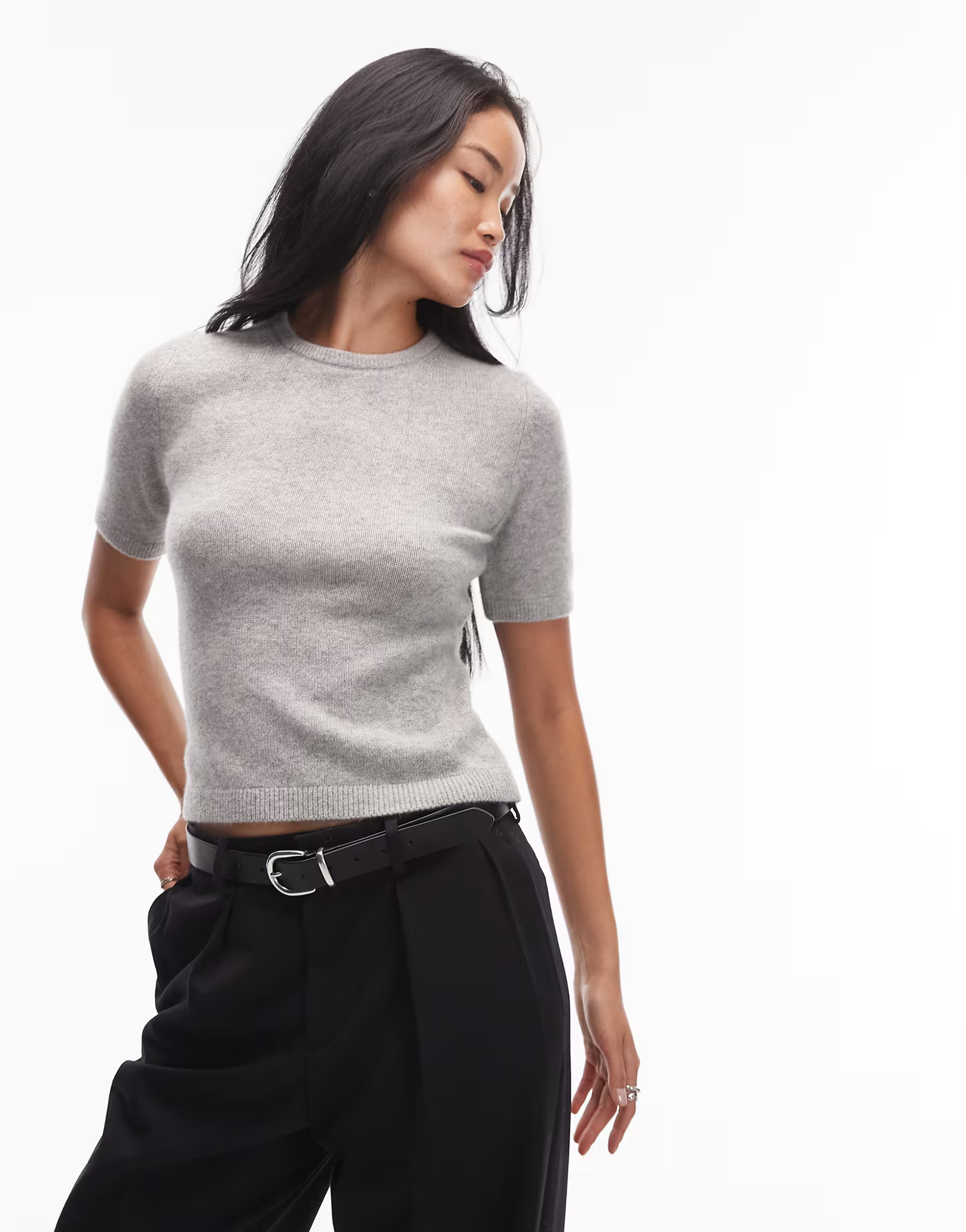 & Other Stories cashmere fine knit top in grey | ASOS | ASOS (Global)