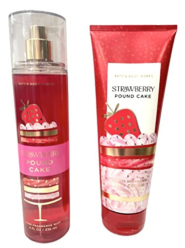 Bath & Body Works - Strawberry Pound Cake - 2 pc Bundle - Fine Fragrance Mist and Ultimate Hydration Body Cream (Packaging Design Varies) | Amazon (US)