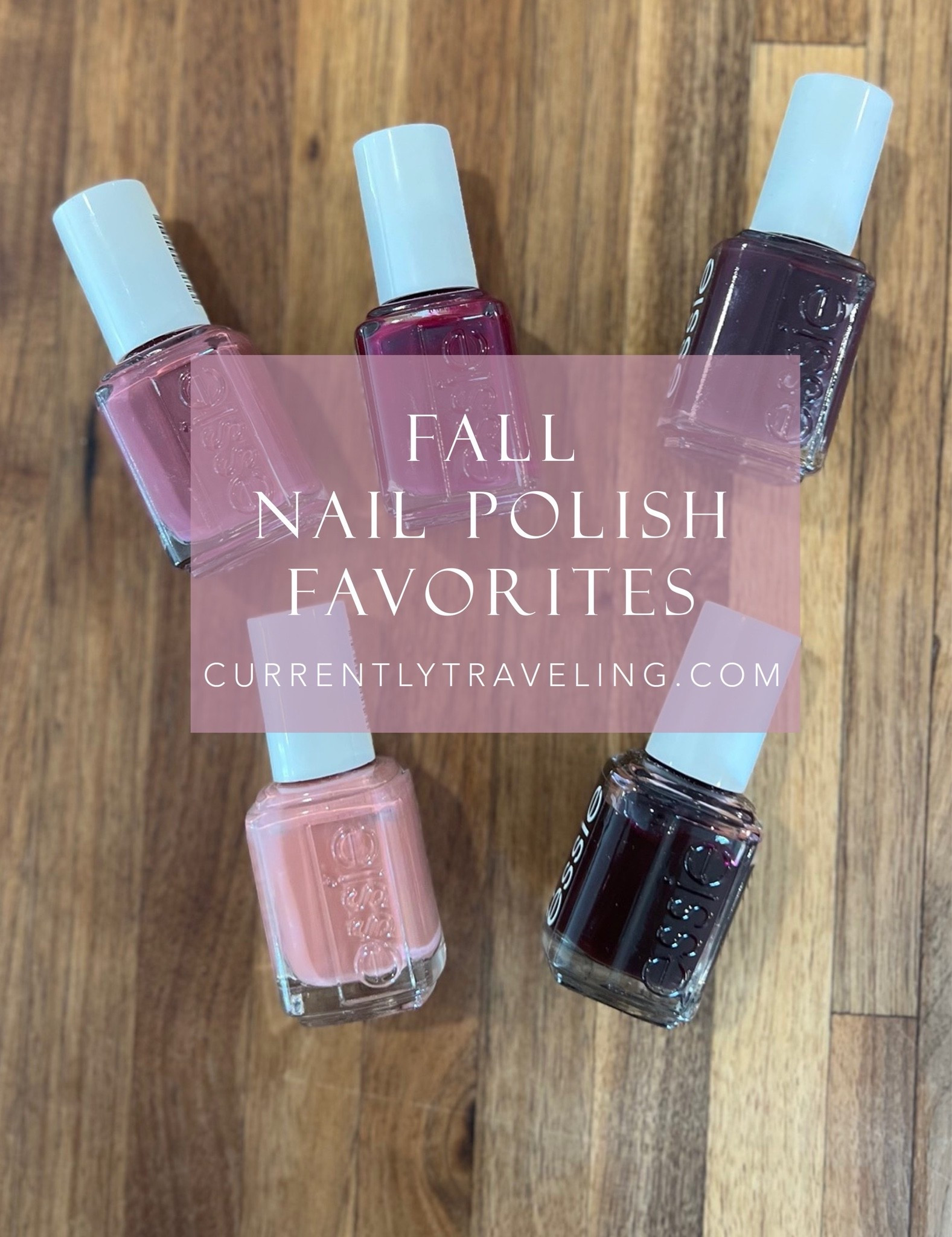Fall nail polish 
Nail polish colors for fall
Burgundy nail polish 
Mauve nail polish 
Fall beauty 
Essie nail polish 
Gifts for her
Manicure ideas
Colors:
Eternal optimist Essie
Ladylike Essie
Wicked Essie
Clothing Optional Essie
Angora Cardi Essie
Bahama Mama Essie
Knee high life

Follow my LTK @currentlytravelinghome on the @shop.LTK app to view this post and get my exclusive app-only content!

#LTKBeauty #LTKgrwm #LTKSeasonal