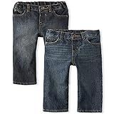 The Children's Place Baby Boys and Toddler Boys Basic Straight Leg Jeans, Dk Juptier/Dustbowl Wash,  | Amazon (US)