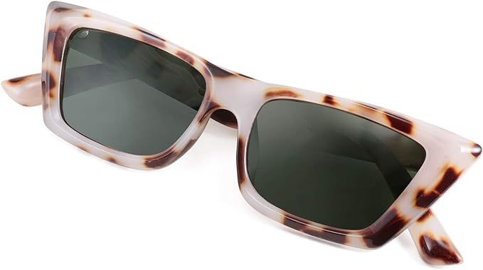 FEISEDY Small Cateye Square Polarized Sunglasses Women Classic Thick Rectangle Frame UV400 Sun Gl... | Amazon (US)