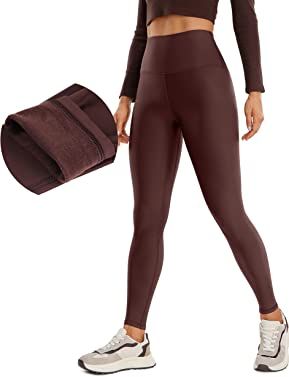 CRZ YOGA Thermal Fleece Lined Leggings Women 28'' - Winter Warm Workout Hiking Pants High Waisted... | Amazon (US)