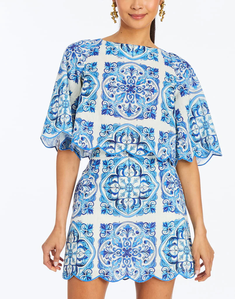 Pilar Scallop Mini Skirt | Mestiza New York