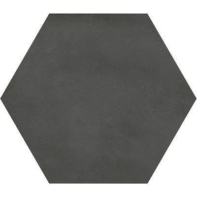 Satori Nouveau Nero Hexagon 7-in x 7-in Matte Porcelain Encaustic Floor and Wall Tile Lowes.com | Lowe's