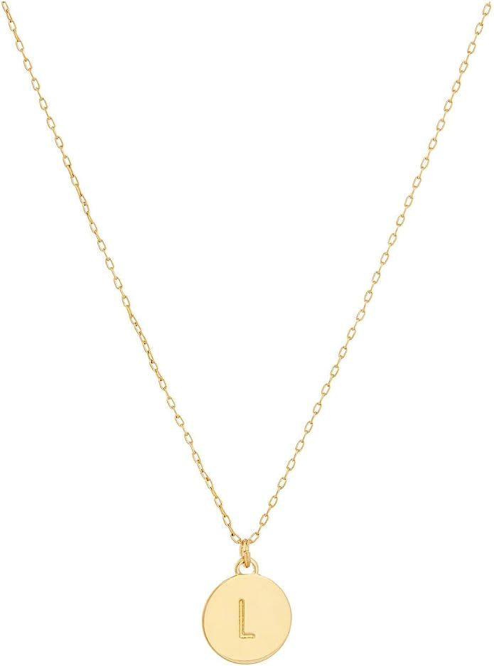 kate spade new york Gold Initial Mini Pendant | Amazon (US)