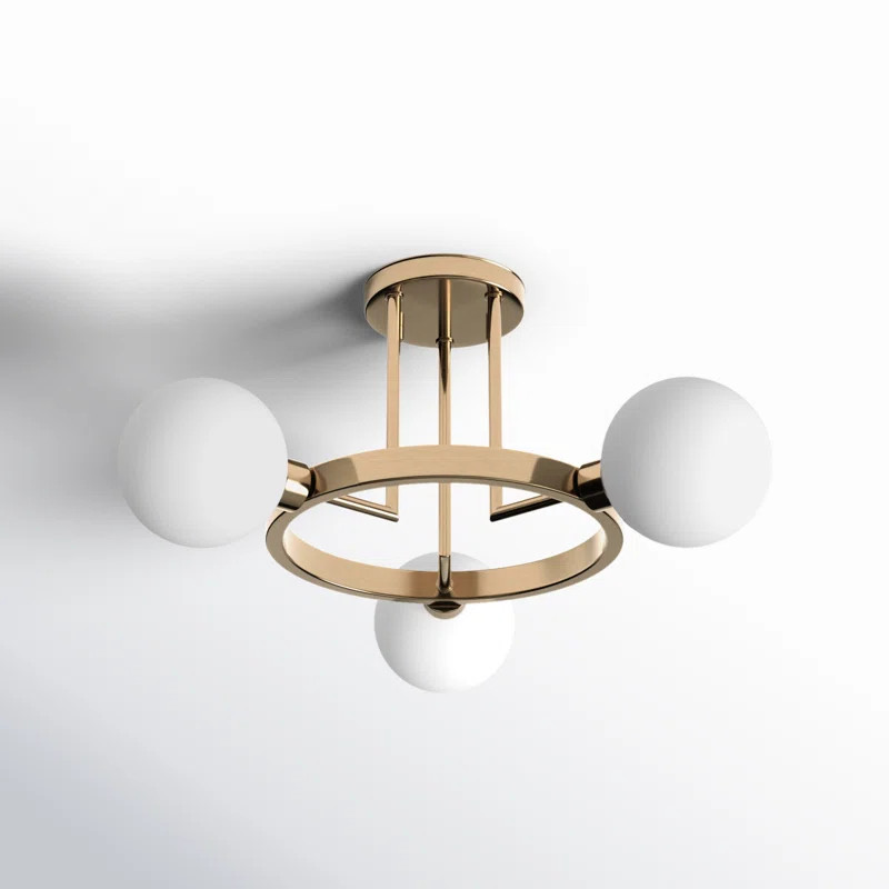 AllModern Eveliina 3-Light 21'' Semi Flush Mount & Reviews | Wayfair | Wayfair North America