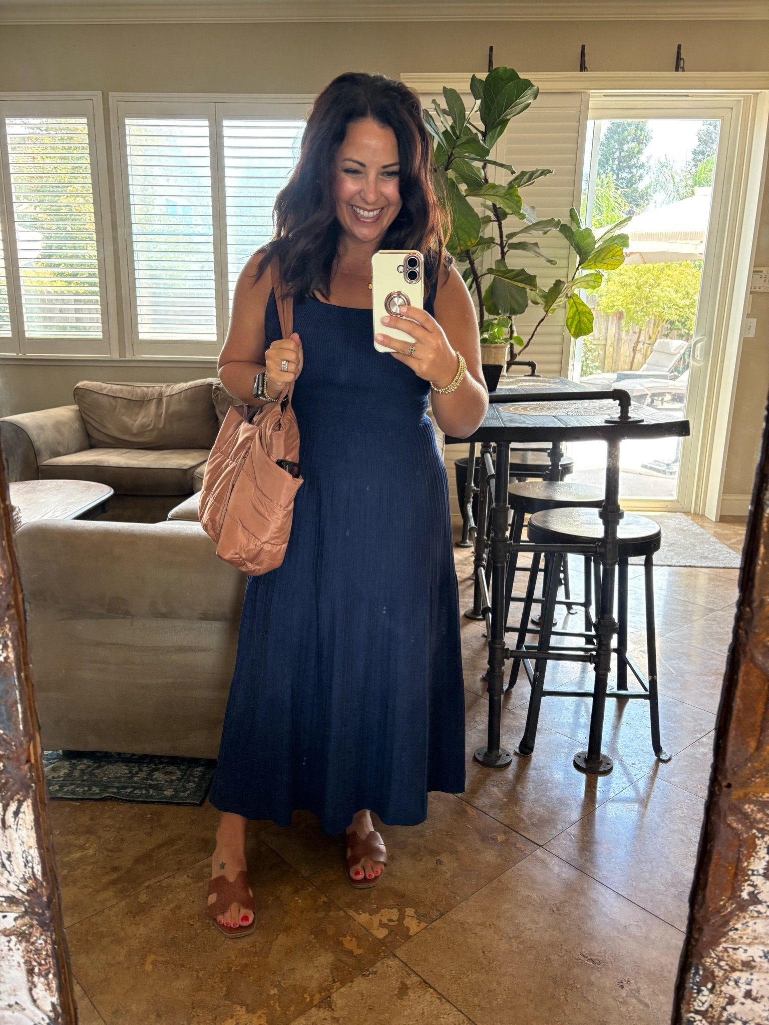 First Day of School outfit 💙📚 Starting the school year in one of my favorite easy teacher looks—a comfortable navy midi dress, neutral sandals, and my everyday teacher tote. Simple, polished, and comfortable enough for a full day back in the classroom!

#TeacherOutfit #TeacherStyle #FirstDayOfSchool #TeacherFashion #Workwear #SummerWorkwear #MidiDress #NavyDress #TeacherLife #BackToSchool

#LTKWorkwear #LTKootd #LTKOver40
