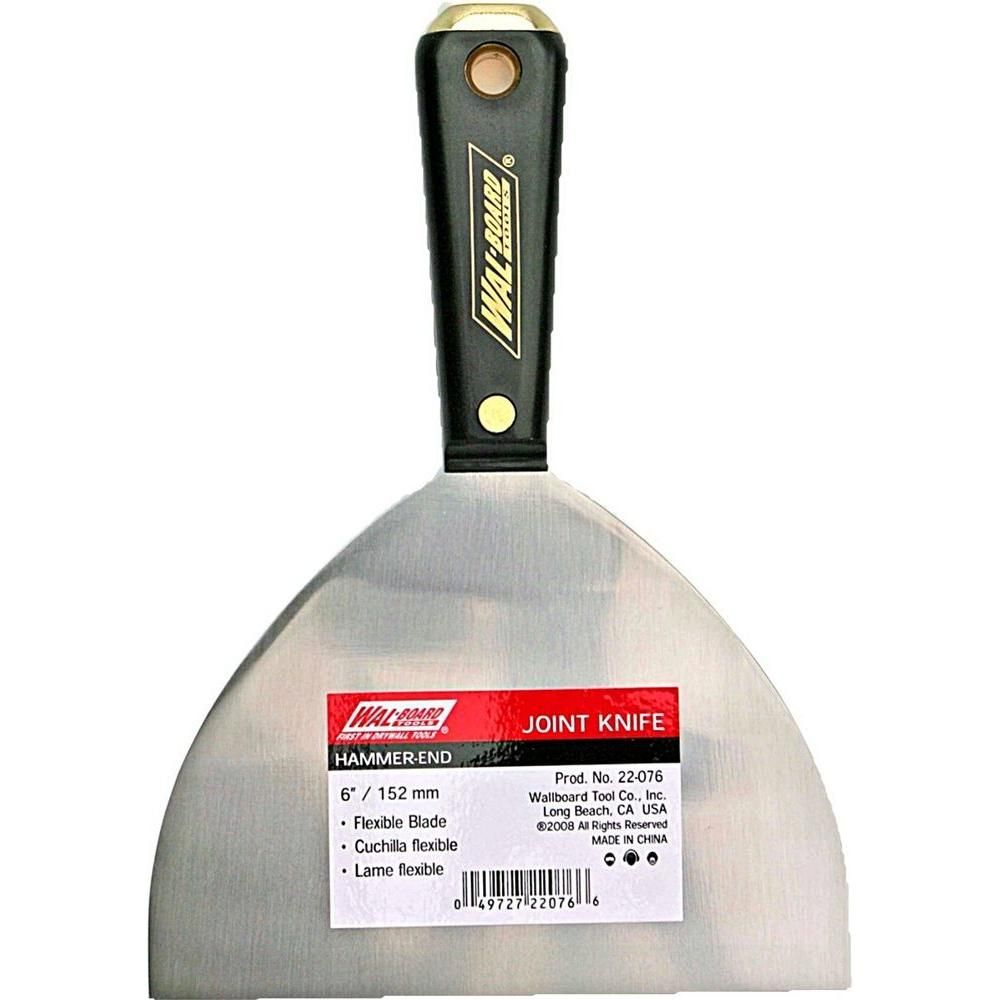 Wal-Board Tools 6 in. Hammer-End Joint Knife-22-076 - The Home Depot | The Home Depot