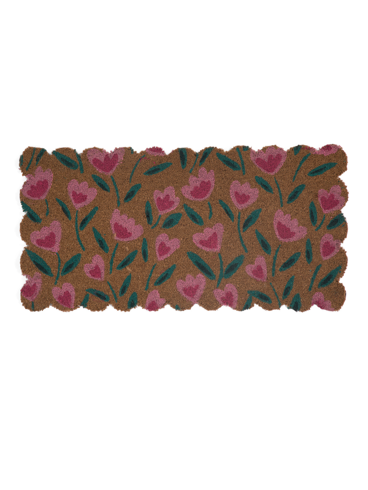 20x40 Coir Tulips Scalloped Doormat | TJ Maxx