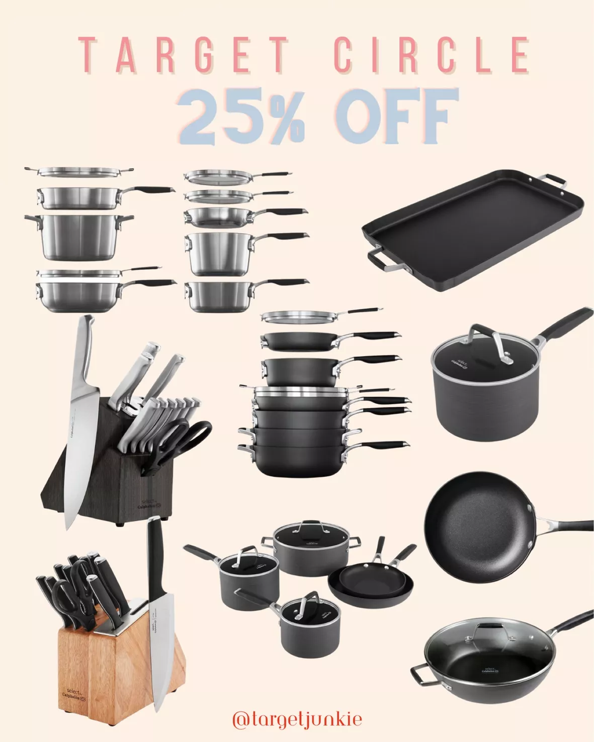 Select By Calphalon With Aquashield Nonstick 8pc Cookware Set : Target