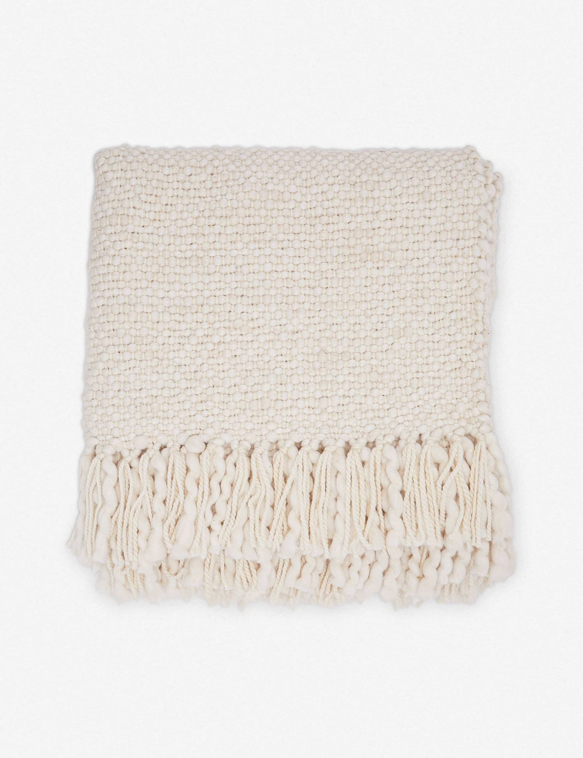 Olema Handwoven Throw, Ivory | Lulu and Georgia 