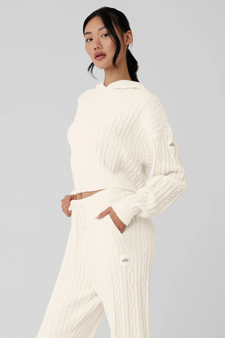 Cable Knit Winter Bliss Hoodie | Alo Yoga (US)