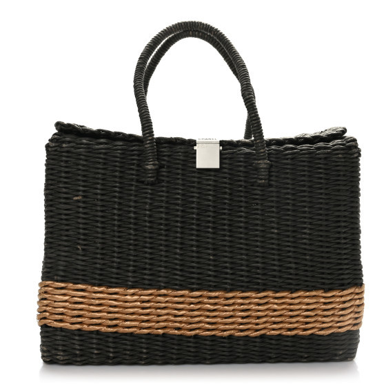 Rattan Picnic Tote Grey | FASHIONPHILE (US)