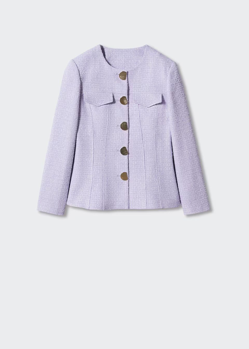 Tweed jacket with metal buttons | MANGO (UK)