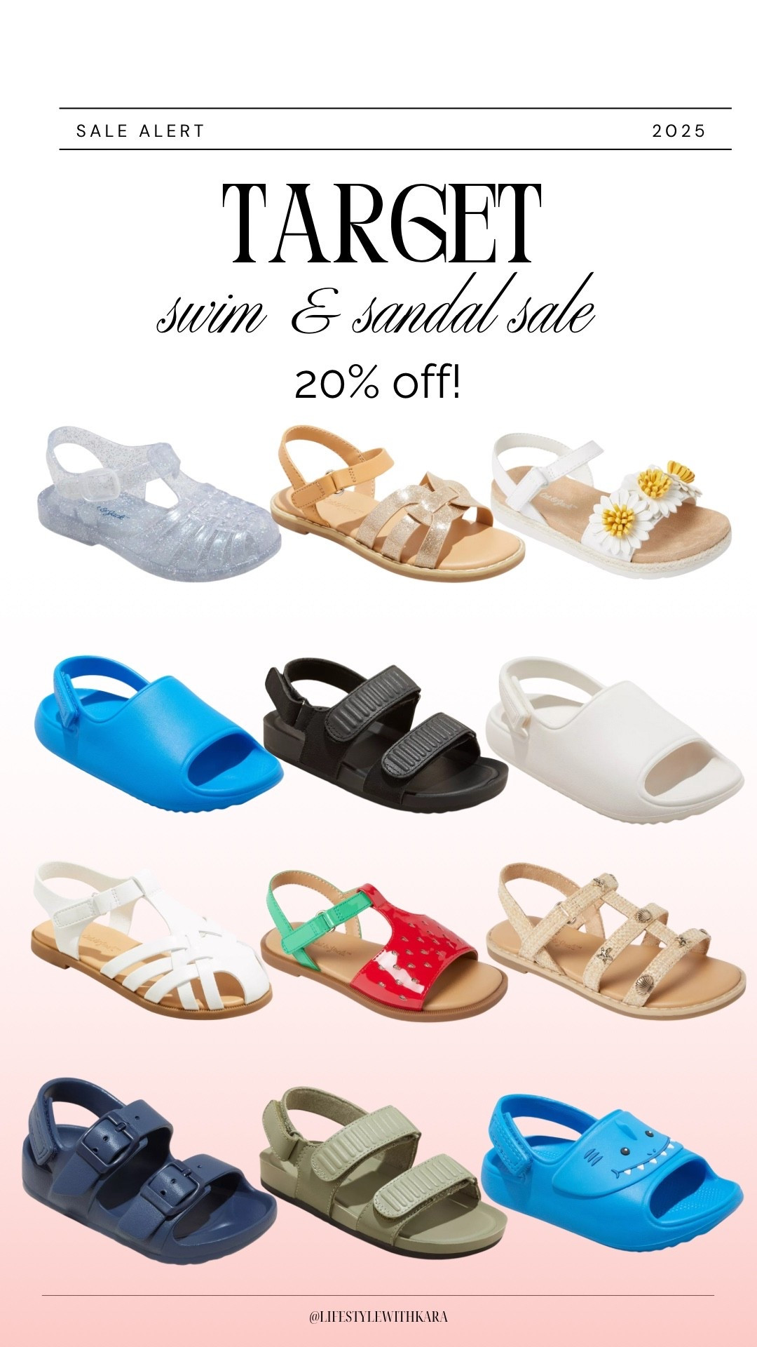 Sandals for the whole family are also 20% off today! 🎯 

#LTKShoeCrush #LTKSummerEdit #LTKKids