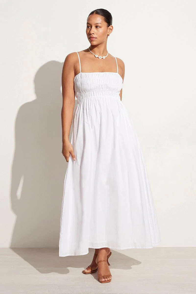 Marieka Midi Dress White (Exclusive) | Faithfull (AU)