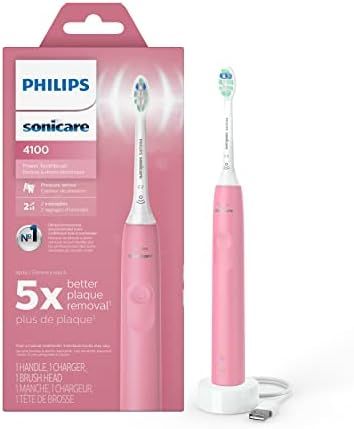 Philips Sonicare 4100 Power Toothbrush, Rechargeable Electric Toothbrush with Pressure Sensor, De... | Amazon (US)