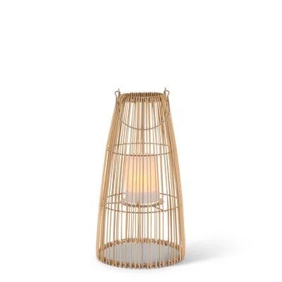 15 Inch Rustic Decorative Solar Rattan Lantern | Wayfair North America