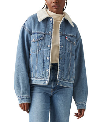 Levi's® Women's 90s Denim Trucker Jacket with Sherpa Lining - Macy's | Macy's