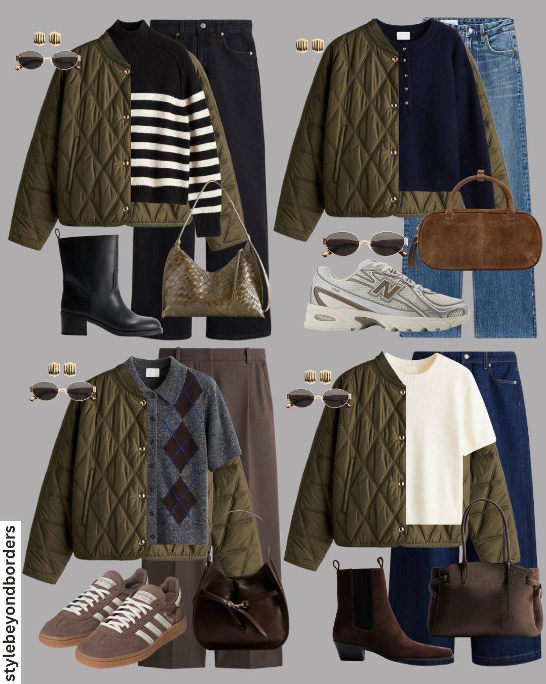 Styling khaki puffer jacket for fall 🫒🍂



Tags: khaki puffer jacket, striped high neck jumper, black wide leg jeans, black ankle boots, navy blue cardigan with gold buttons, suede bag, new balance 740, high waisted straight leg jeans, wide leg brown trousers, adidas spezials brown, grey polo cardigan, white short sleeve sweater, dark blue wide leg denim jeans, suede brown ankle boots, suede office bag, H&M, Zara, Mango, Adidas, New Balance, Mango

#LTKshoes #LTKautumn #LTKstyletip