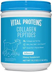 Vital Proteins Collagen Peptides Powder, Promotes Hair, Nail, Skin, Bone and Joint Health, Unflav... | Amazon (US)