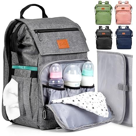 PILLANI Baby Diaper Bag Backpack - Baby Bag for Boys & Girls, Diaper Backpack - Large Travel Diap... | Amazon (US)