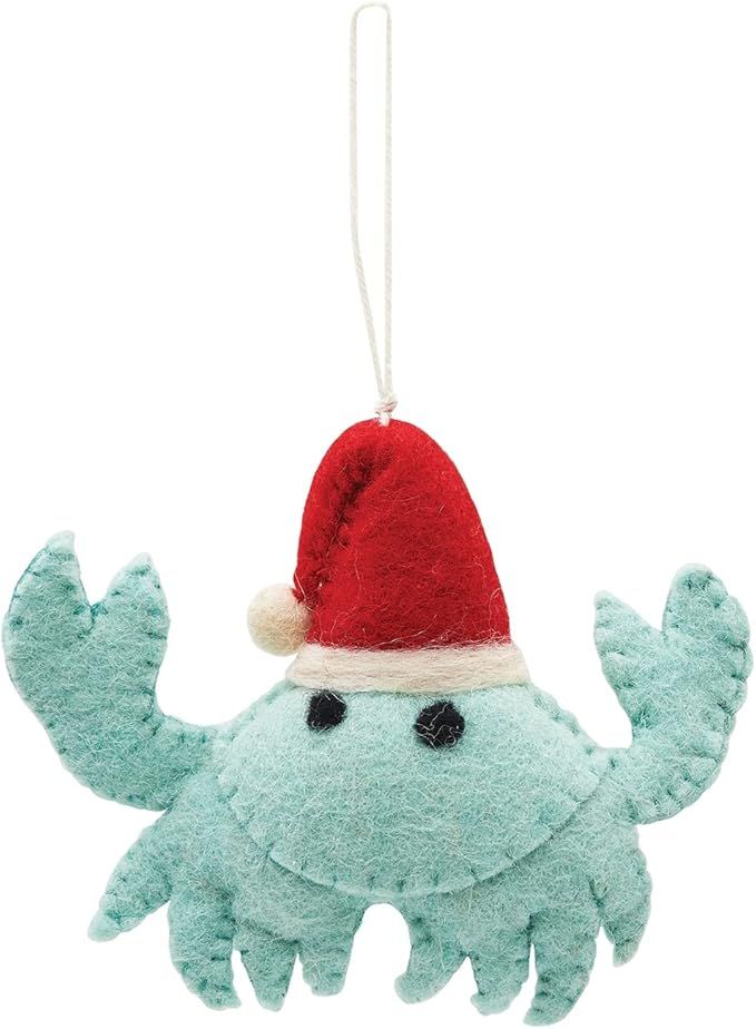 The Bridge Collection Blue Crab Santa Ornament - Beach Christmas Tree Ornament for Coastal Decor ... | Amazon (US)