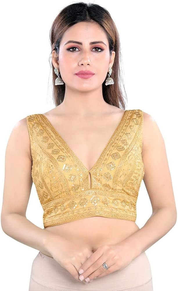 Anantdiva Women's Readymade Party Wear Bollywood Style Designer Indian Silk Saree Blouse For Wome... | Amazon (US)