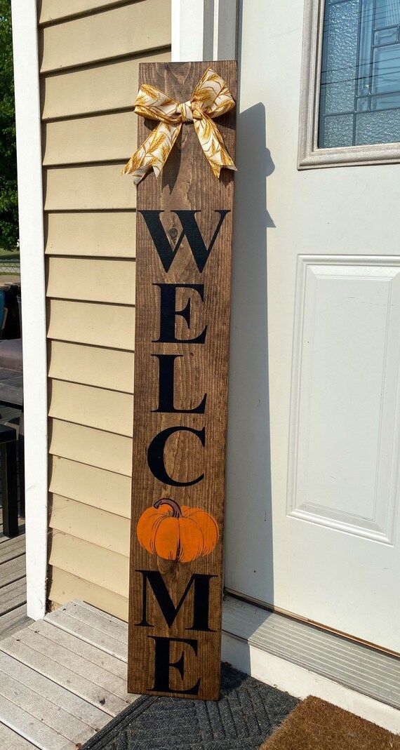 Tall Fall Welcome Sign Pumpkin Welcome Sign Fall Pumpkin | Etsy | Etsy (US)