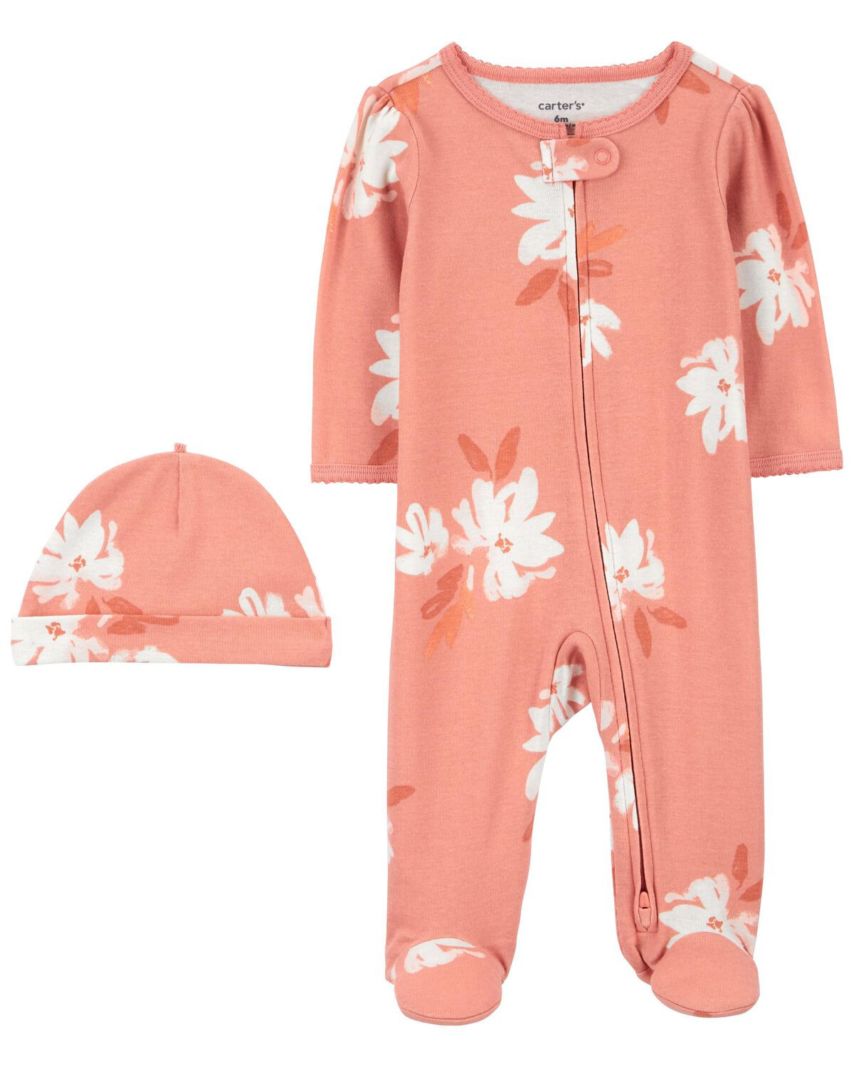 Baby 2-Piece Floral Sleep & Play Pajamas & Cap Set | Carter's Inc