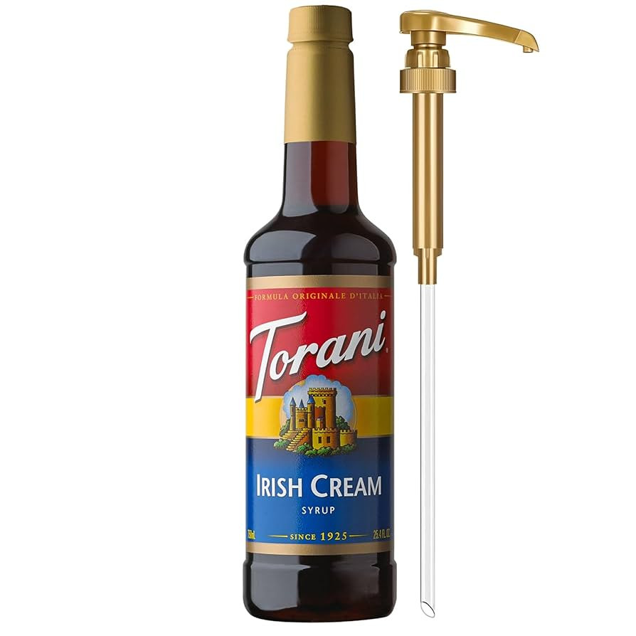 Torani Coffee Syrup, Irish Cream Flavored Syrup for Drinks, Pump Included, 25.4 Fl Oz | Amazon (US)