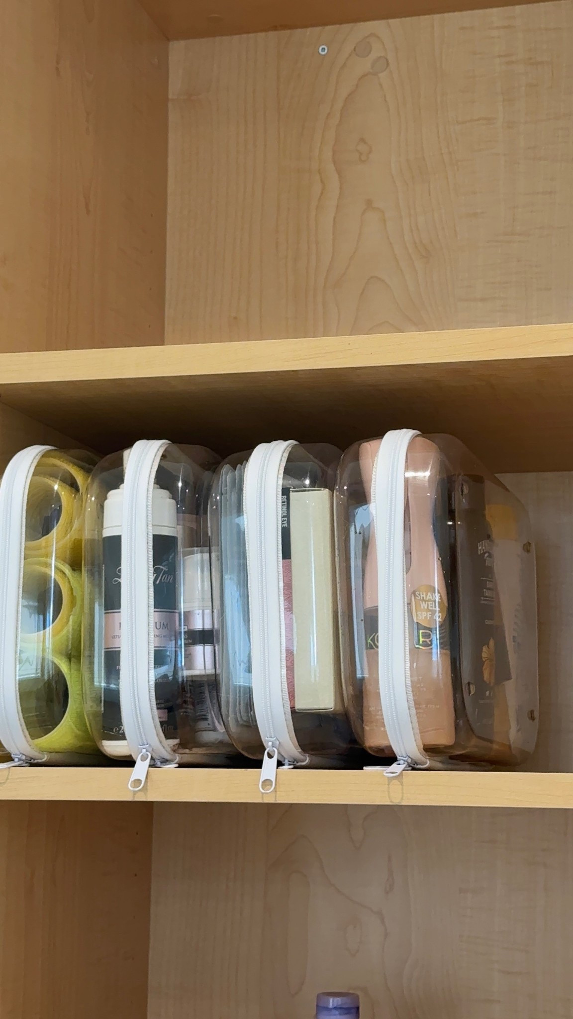 These clear zipper containers are the best for organization!! I use them to organize beauty products, medicines, snacks, art supplies, etc. 

@amazon @amazonhome 
Closet organization, bathroom organization, closet organization, Amazon home, Amazon finds 

#LTKSeasonal #LTKHome #LTKFindsUnder50