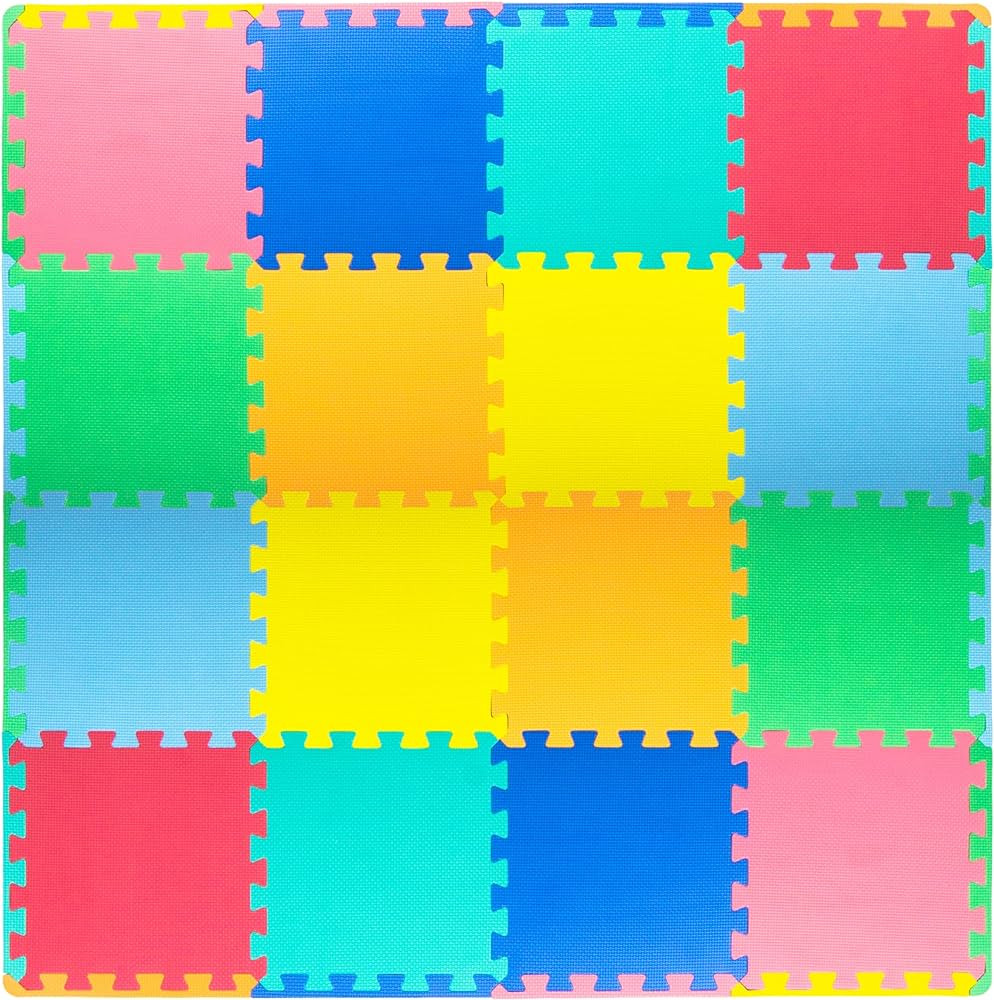 ProSource Foam Puzzle Floor Play Mat for Kids and Babies with Solid Colors, 36 or 16 Interlocking... | Amazon (US)