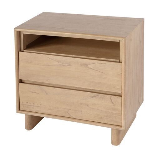 Jade Wood Panel 2-Drawer Nightstand | One Kings Lane