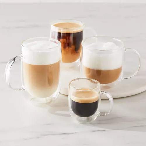 Sur La Table Double-Wall Coffee Glasses, Set of 4 | Sur La Table