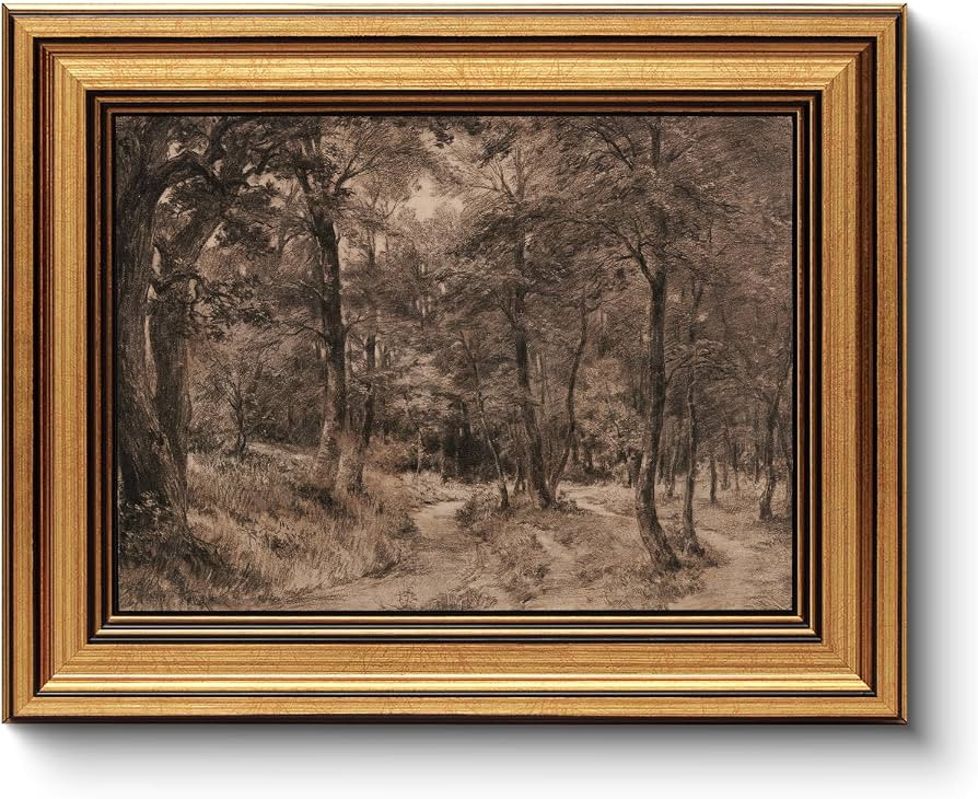 HUARCEY Gold Framed Vintage Wall Art for Living Room Nature Painting Prints Shelf Decor for Kitch... | Amazon (US)