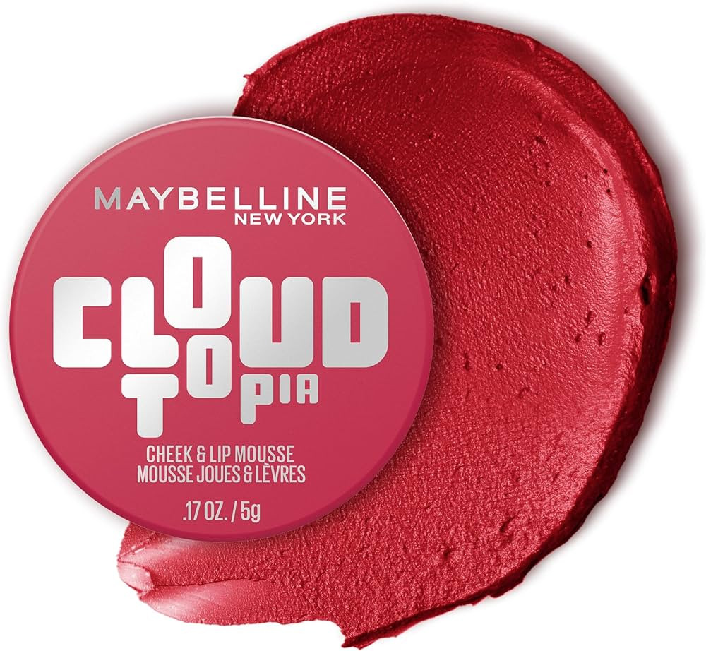 Maybelline Cloudtopia Blush for Cheeks and Lip Mousse, Ultra-Vivid, Pigmented Formula for Up to 1... | Amazon (US)
