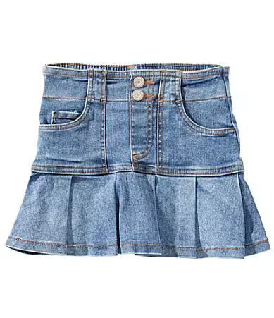 Hippie Girl Big Girls Pleated Denim Skirt - 16 | Dillard's