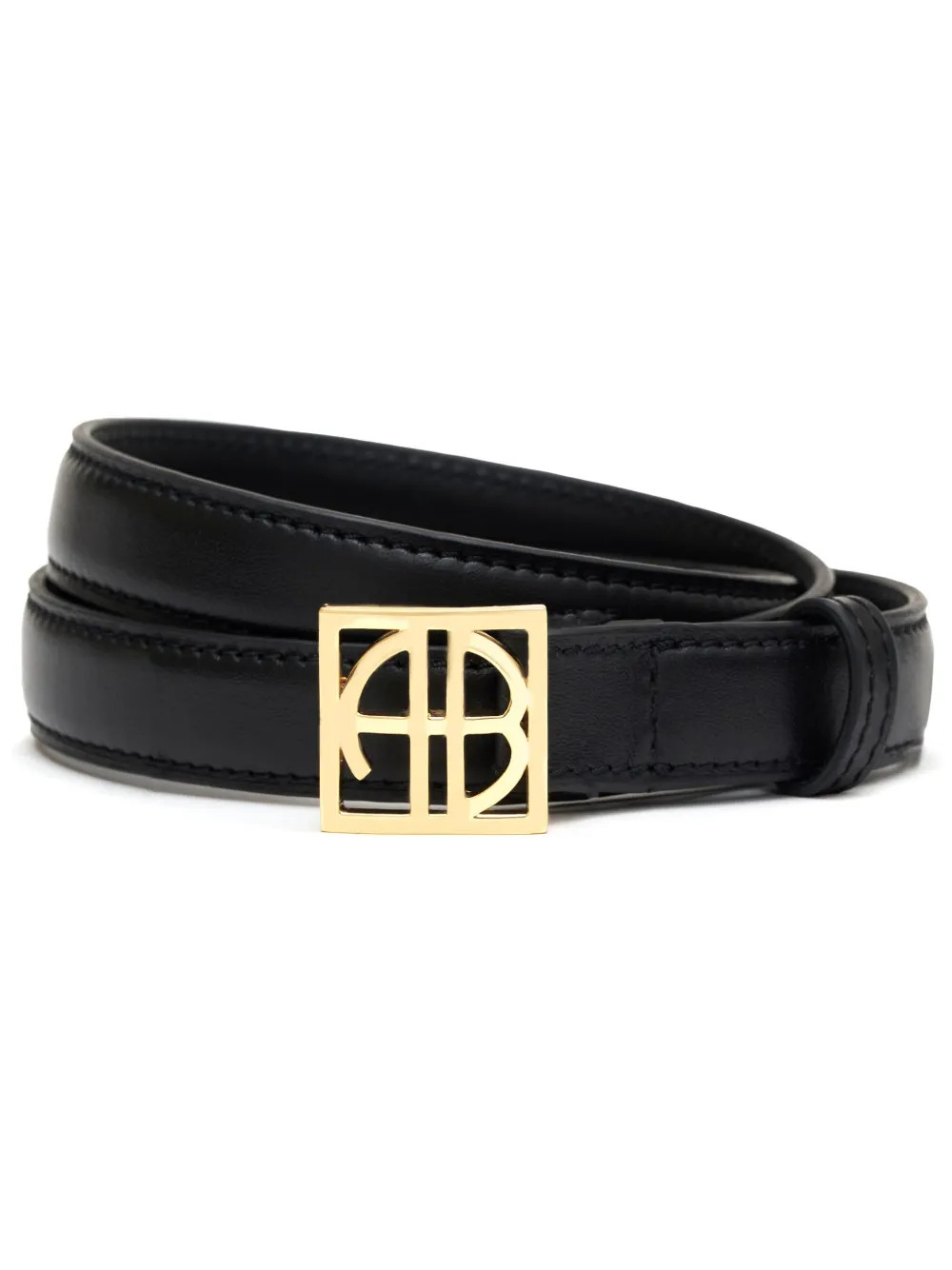 ANINE BING Monogram Belt  | Black | FARFETCH UK | Farfetch Global
