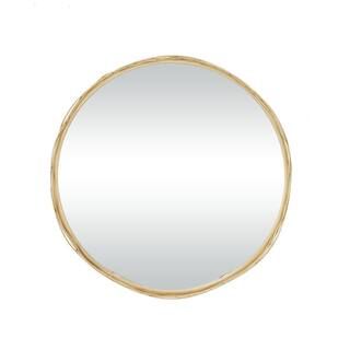 Litton Lane 24 in. x 24 in. Round Framed Gold Wall Mirror 041536 - The Home Depot | The Home Depot