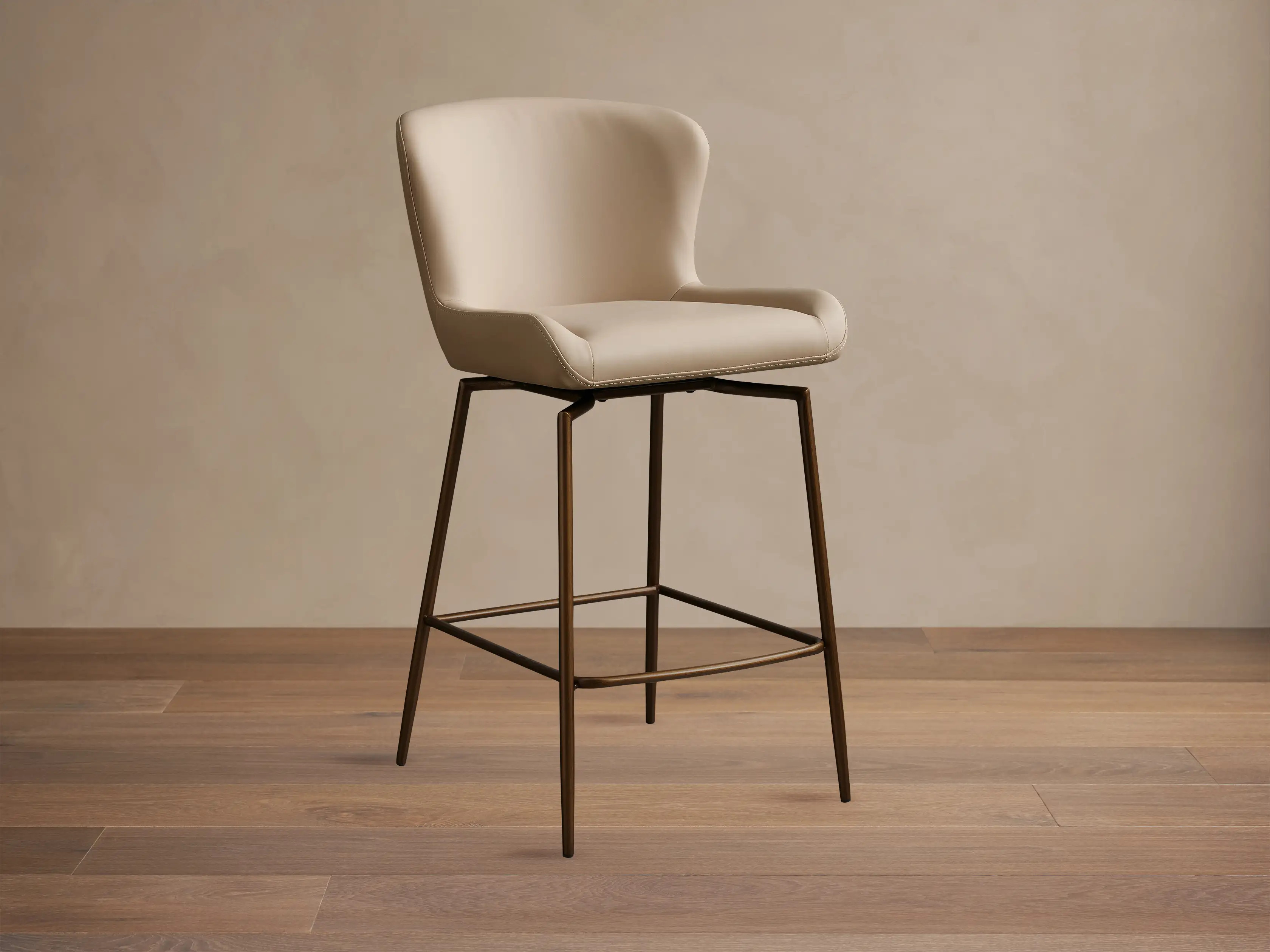 Kirsten Faux Leather Swivel Stool | Arhaus