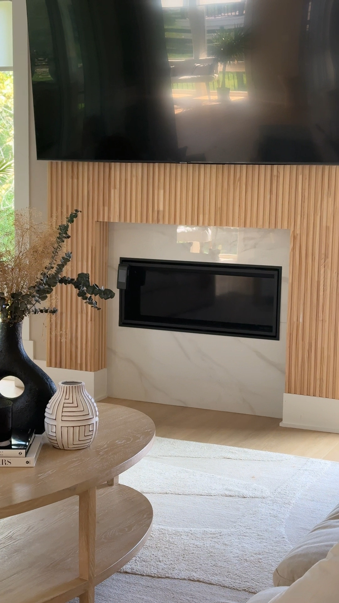 Fireplace upgrade using wooden slacks from #wayfair .. all other items are tagged as well 

#LTKxPrimeDay #LTKVideo #LTKHome