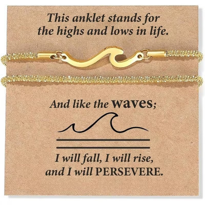 Anklets Bracelets for Women Waterproof Anklets Beach Jewelry Adjustable Stainless Steel 18K Gold Plated-Medium 8.5 | Target