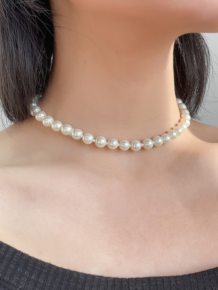 Faux Pearl Beaded Necklace | SHEIN