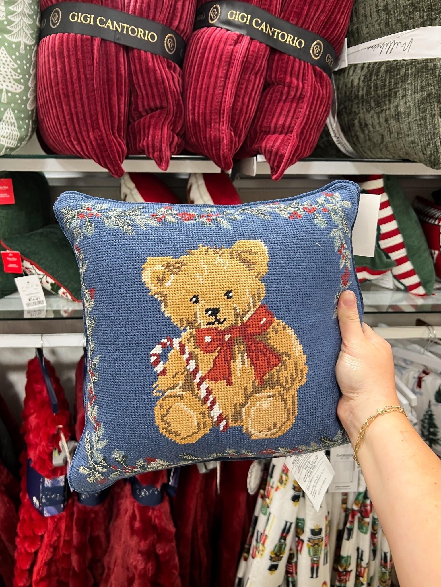 Found the CUTEST Christmas teddy bear pillow!! Total Ralph Lauren Christmas vibes 😍🎄

#LTKSeasonal #LTKHome