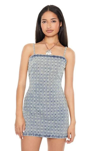 Distressed Denim Cami Mini Dress | Forever 21