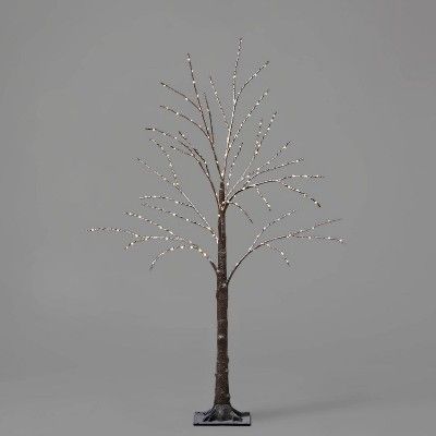 4ft Brown Flocked Tree Dew Drop Christmas LED Novelty Sculpture Warm White  - Wondershop&#8482; | Target
