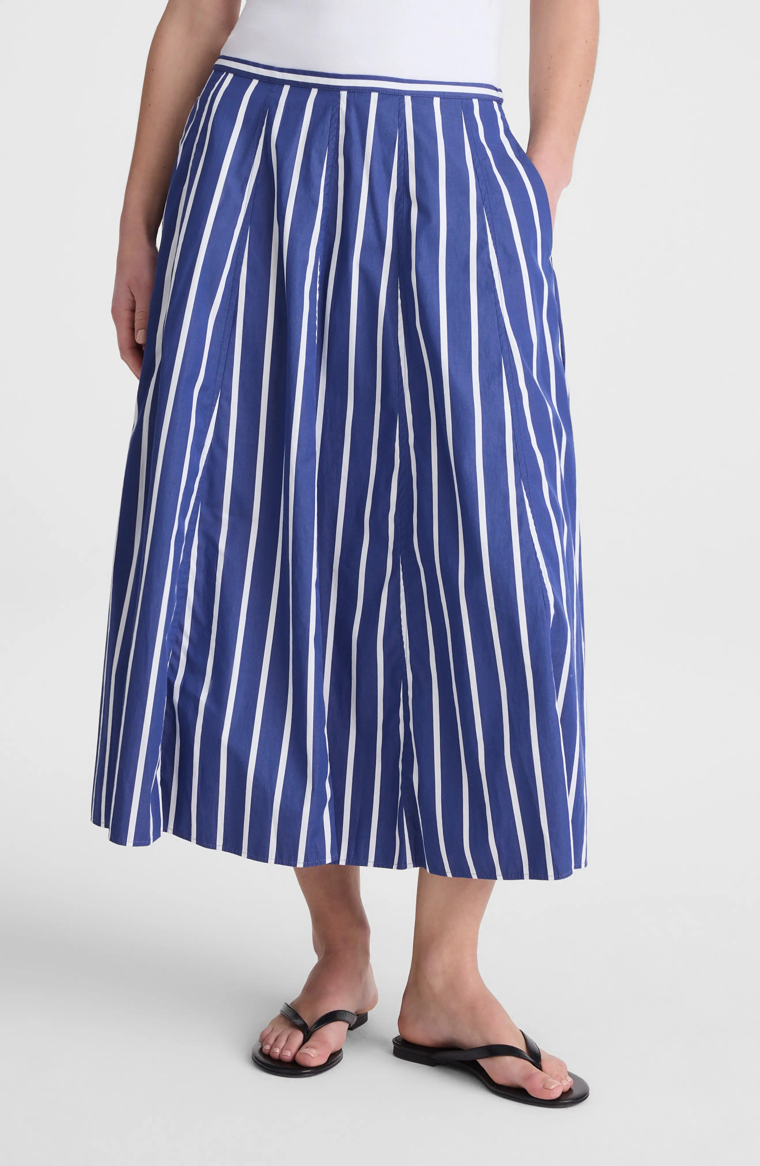Madewell A-Line Poplin Midi Skirt (Women) | Nordstrom | Nordstrom
