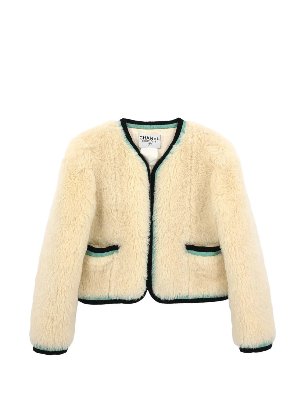 CHANEL Pre-Owned 1990-2000s textured jacket - Neutrals | Farfetch Global