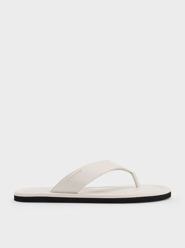 White Trinah Thong Sandals | CHARLES & KEITH UK | Charles & Keith UK